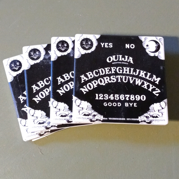 No Brand Other - OUIJA Board Clay Coasters Halloween Entertaining Metaphysical Superstition NEW